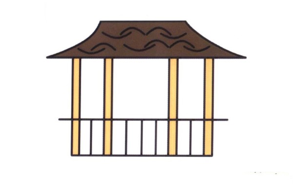 Simple drawing of pavilion