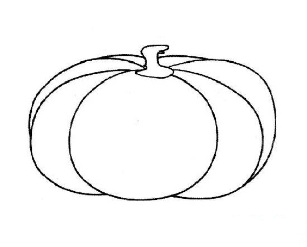 Childrens simple drawing pictures of pumpkins