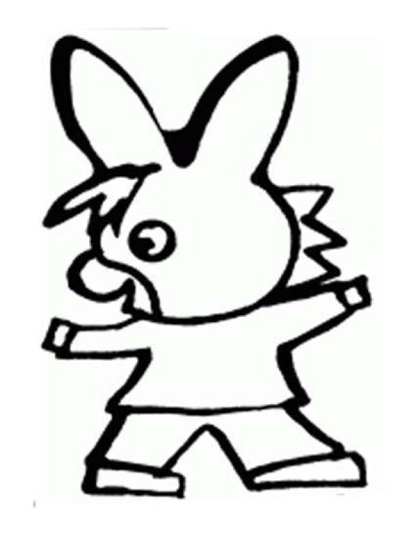 Cartoon Donkey Simple Drawing Picture: Little Donkey Toto