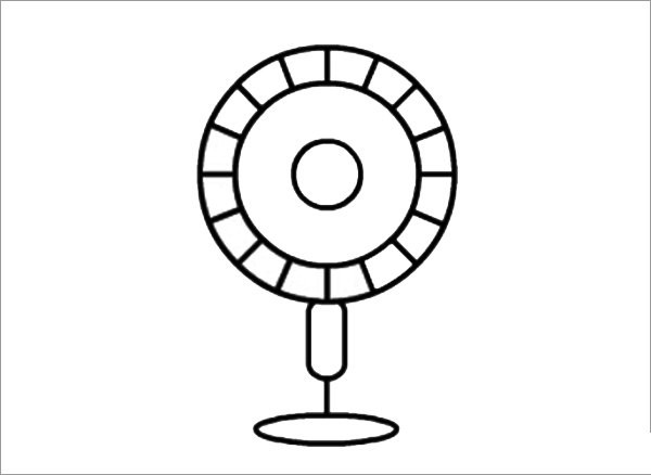 Simple drawing of floor fan