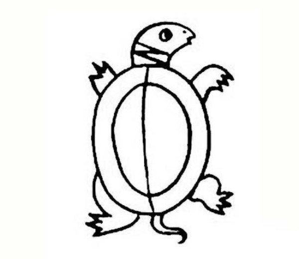 Turtle simple drawing: standing turtle