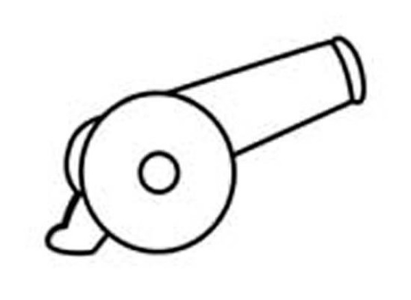 Simple drawing pictures of ancient old-fashioned cannons