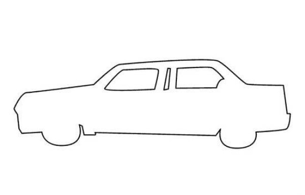 Line drawing car simple strokes