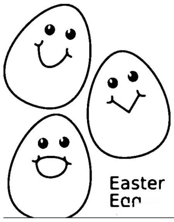 Childrens Cartoon Easter Egg Simple Drawing Picture