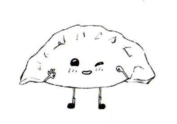 Cute Cartoon Dumplings Simple Drawing Picture