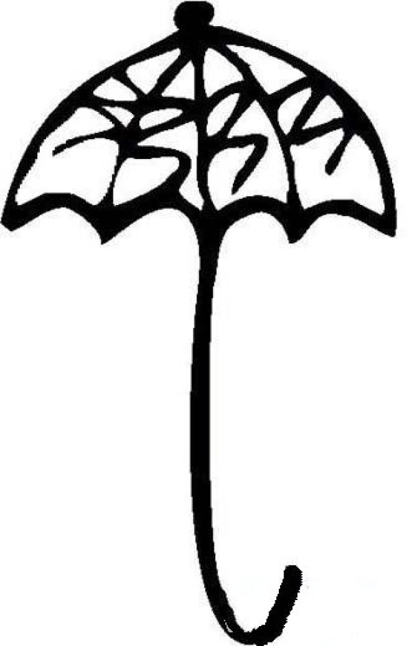 Simple strokes of beautiful umbrella