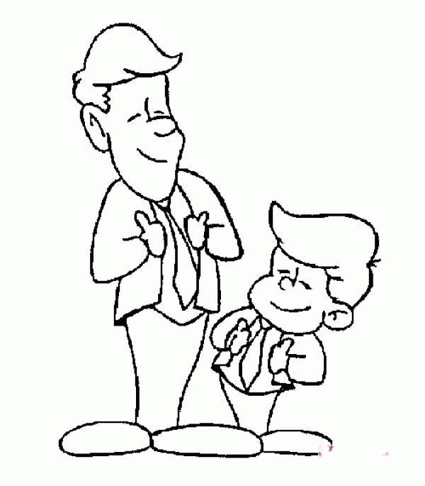 Dad and me simple drawing pictures