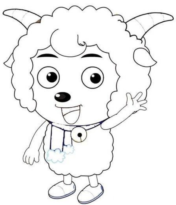 Cartoon character simple drawing: Pleasant Goat