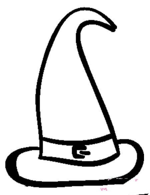 Childrens Halloween Hat Simple Drawing Picture