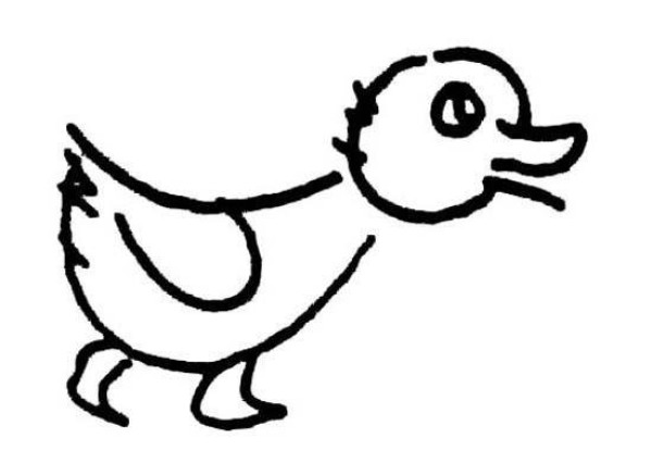 Simple drawing of duck in kindergarten