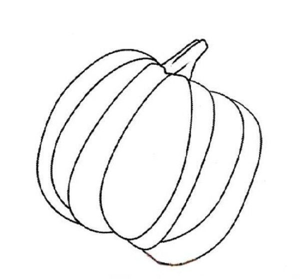 Simple strokes of pumpkin drawings for primary school students