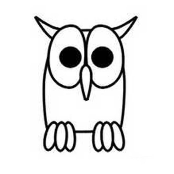 Kindergarten simple owl drawing