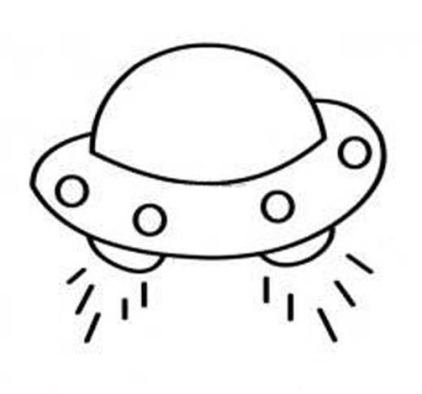 Alien flying saucer simple drawing pictures