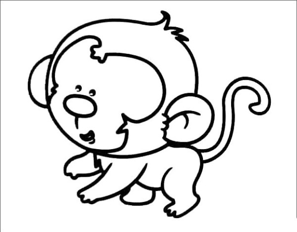 How to draw a little monkey