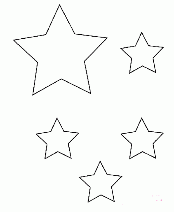 Childrens simple drawing pictures of stars