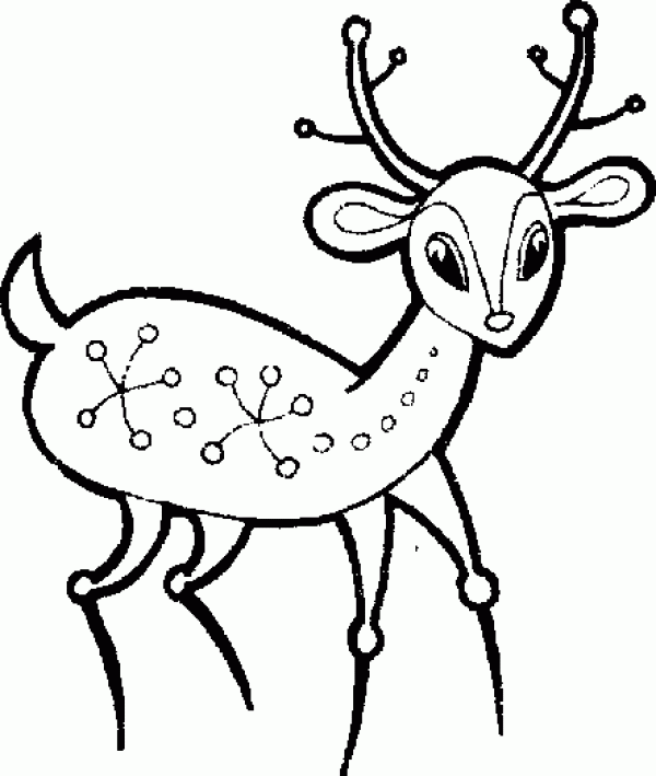 Simple strokes of deer pictures_Sika deer simple strokes