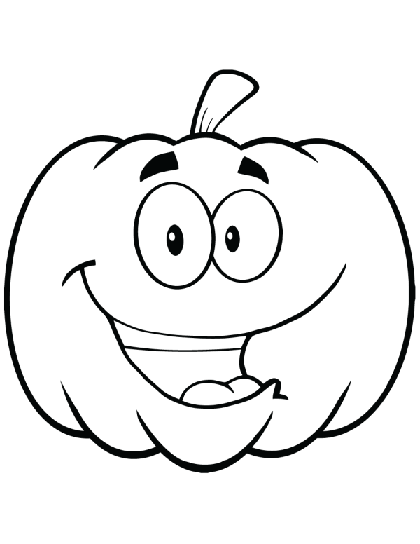 Happy cartoon pumpkin