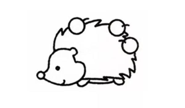 Draw a cute little hedgehog