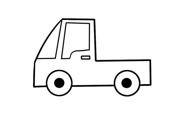 Simple drawing steps of truck