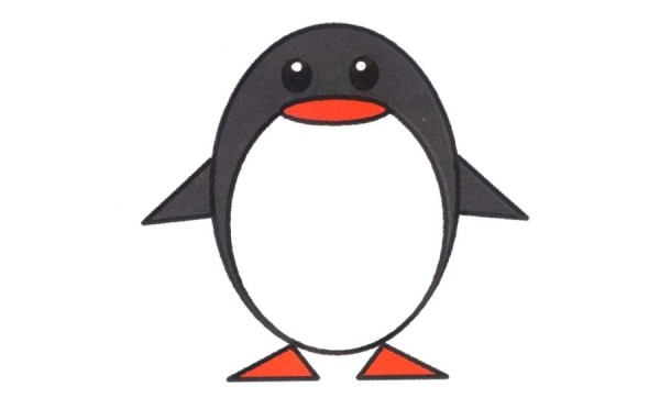 How to draw cute penguin with simple strokes