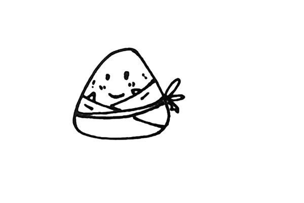 Cartoon rice dumpling simple strokes