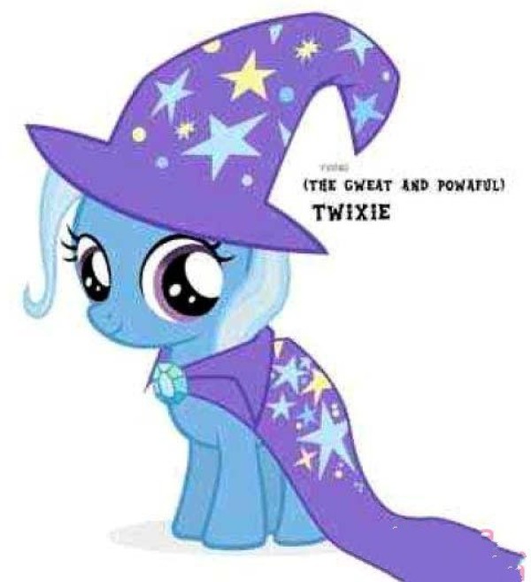 Colorful My Little Pony Trixie simple drawing pictures