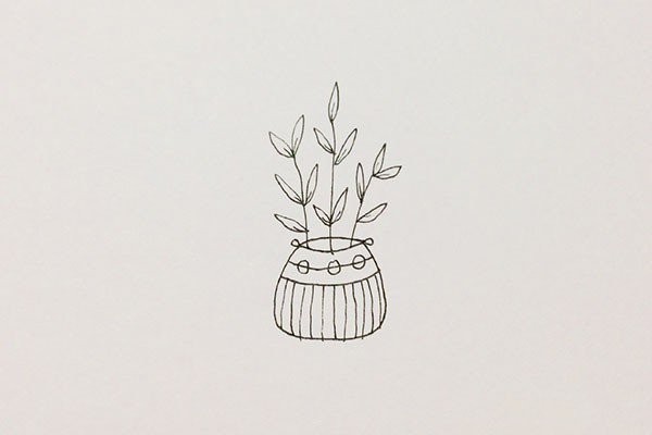 Simple and cute small potted plants