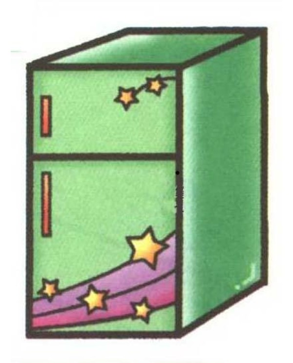 Colorful refrigerator simple drawing pictures