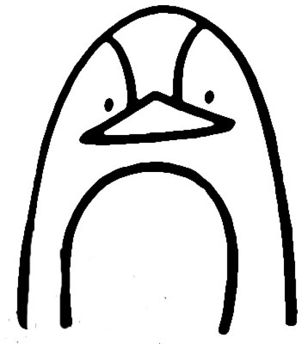 How to draw a penguin in simple strokes