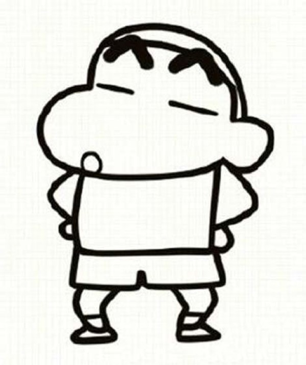 A collection of funny simple drawing pictures of Crayon Shin-chan for children