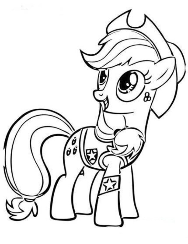 My Little Pony Applejack simple drawing pictures