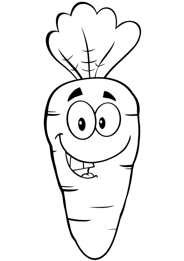 Happy cartoon carrot