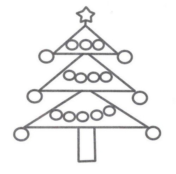 Simple and beautiful Christmas tree drawing