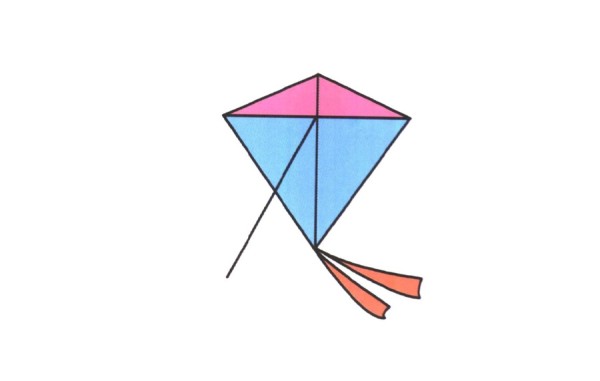 Color kite simple drawing tutorial