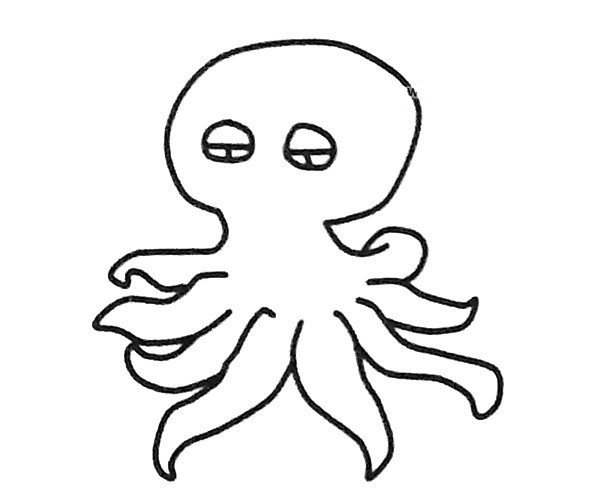 A set of simple and easy-to-learn octopus drawing pictures