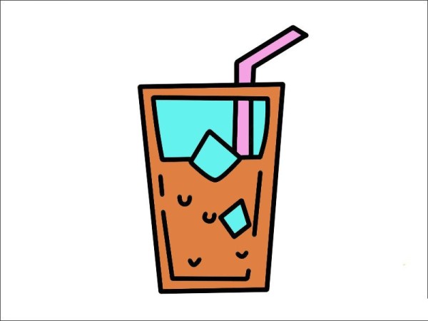 Simple drawing of a cup of drink