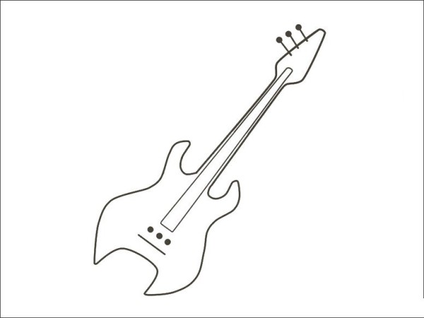 Simple strokes of electric guitar