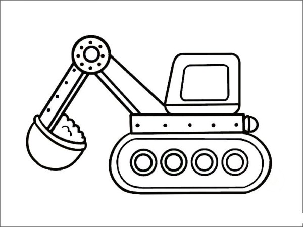 Simple strokes of excavator