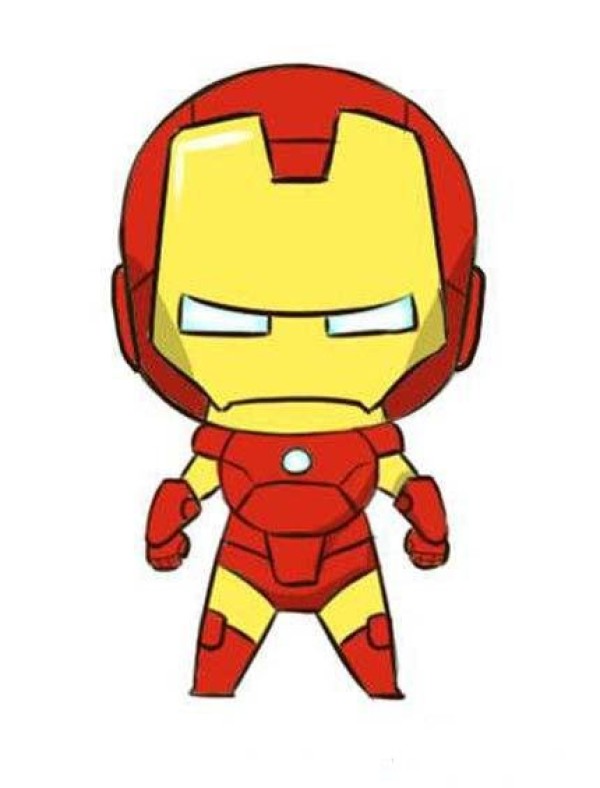 Iron Man Stark simple drawing picture with color