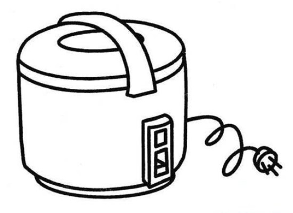 Household appliances rice cooker simple drawing pictures