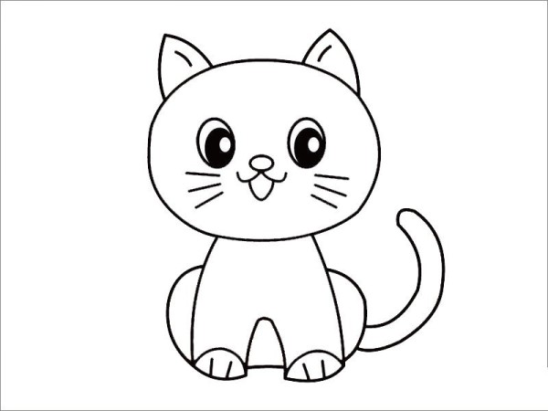 cat simple drawing