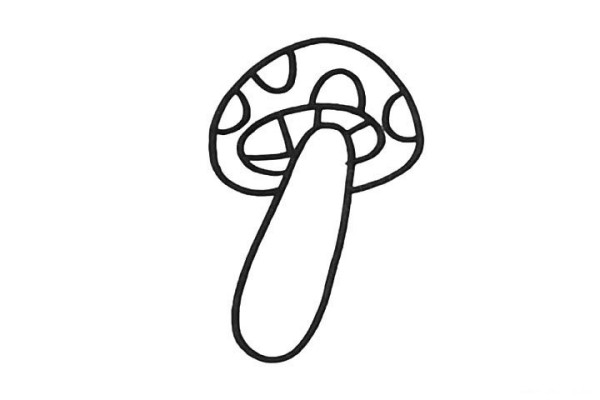 How to draw simple strokes of mushrooms