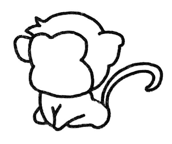 Cute little monkey simple drawing tutorial