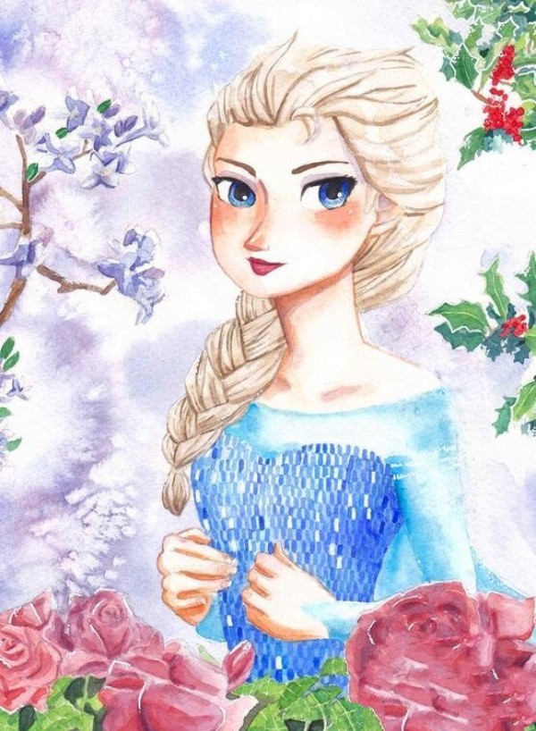 Appreciation of beautiful Elsa Frozen drawing pictures