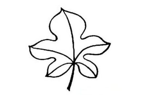 How to draw hand-painted leaves in simple strokes