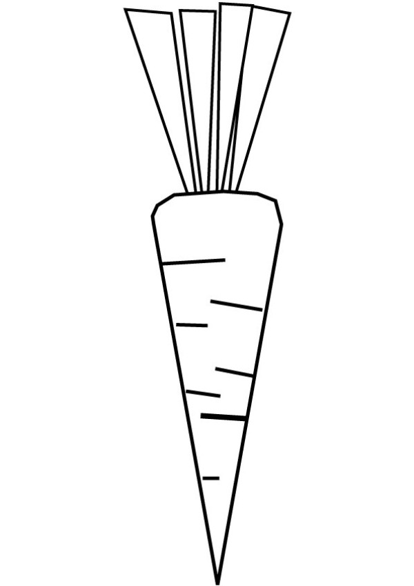 Simple drawing method of carrot