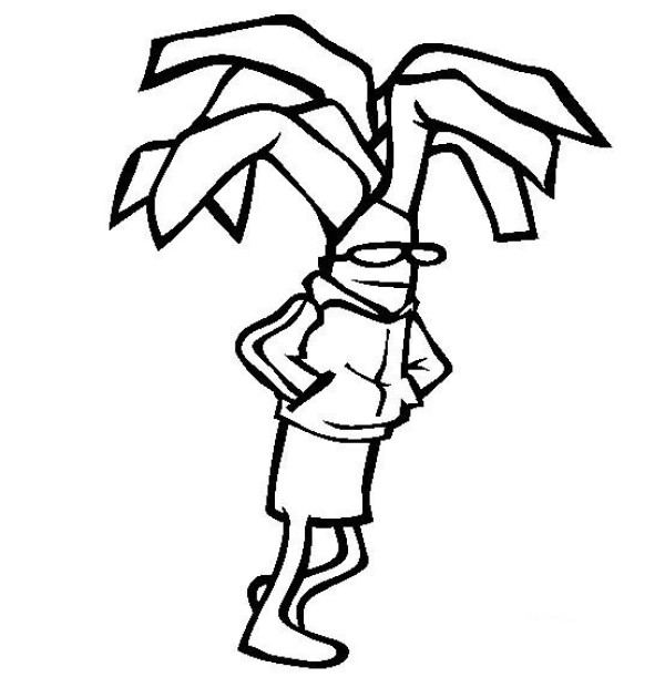 Vegetable pictures cartoon leek simple drawing