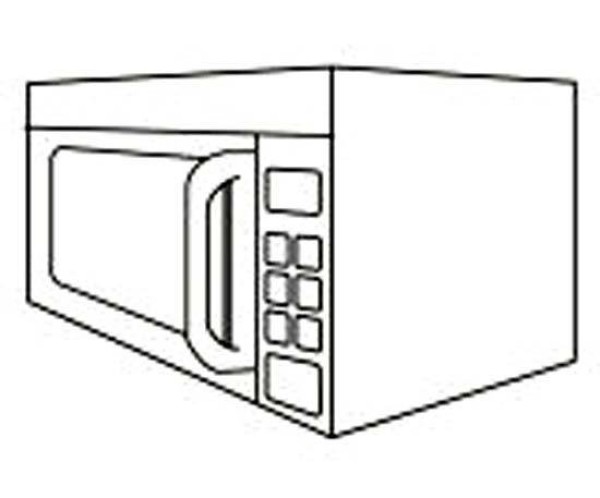 Microwave oven side simple drawing picture