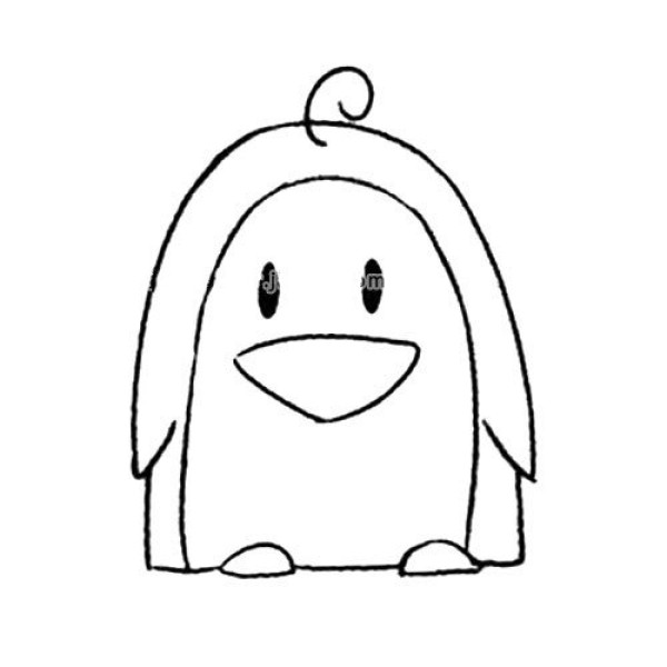 Super simple penguin drawing picture