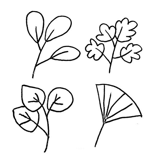 36 simple drawing pictures of leaves